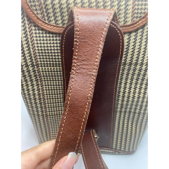 Polo Ralph Lauren Houndstooth Pattern sling bag Pvc Leather Vintage Limited - Picture 7 of 16